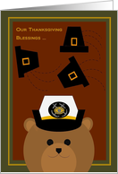 Sister - Thanksgiving Blessings Across Miles - Coast Guard Enlisted card