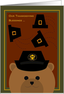 Half Sister - Thanksgiving Blessings Across Miles - Army Enlisted card