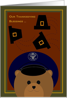 Fiance - Thanksgiving Blessings Across Miles - Air Force Enlisted card