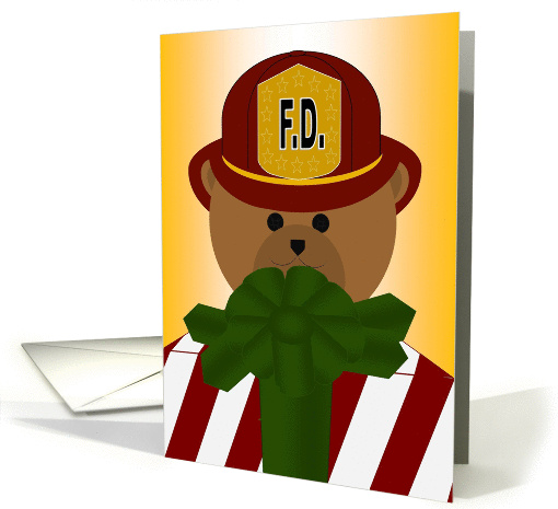 Best Christmas Gift is You In My Life - To Dad/Firefighter card
