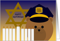 Happy Hanukkah - To Dad /Police Officer card