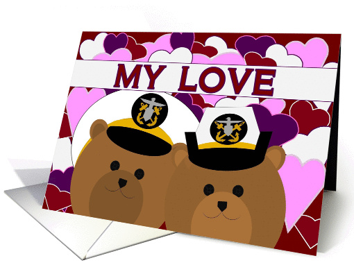 Happy Anniversary - To Husband - Navy Officer Couple card (1143912)