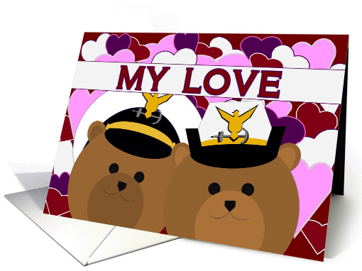 Happy Anniversary - To Wife - Coast Guard Officer Couple card