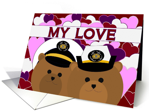 Happy Anniversary - To Wife - Coast Guard Enlisted Couple card