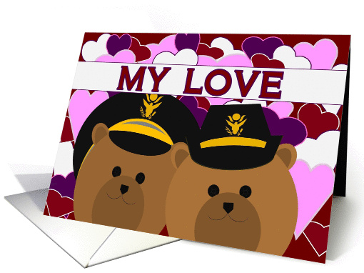 Happy Anniversary - To Husband - Army Officer Couple card (1143936)