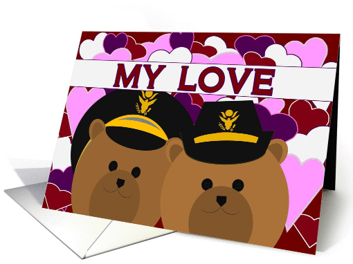 Happy Anniversary - To Wife - Army Officer Couple card (1143938)