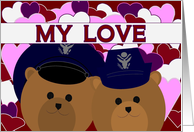 Happy Anniversary - To Husband - Air Force Officer Couple card