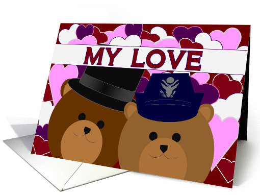 Happy Anniversary - To Husband - From Air Force Officer Wife card