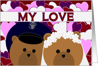 Happy Anniversary - To Wife - From Air Force Officer Husband card