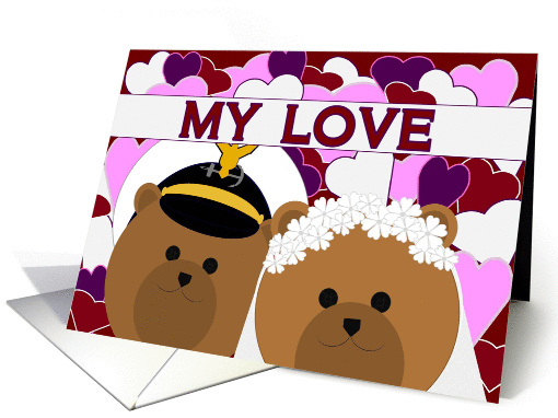 Happy Anniversary - To Wife - From Coast Guard Officer Husband card