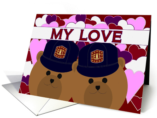 Love Sharing Our Lives/E.M.T. Couple /Happy Anniversary Husband card