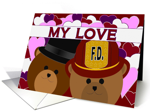 Love Sharing Our Lives/To Husband from Firefighter Wife card (1147430)