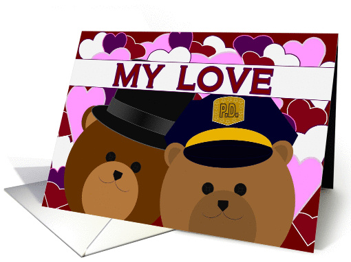 Love Sharing Our Lives/To Husband From Police Officer Wife card