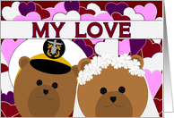 Love Sharing Our Lives/To Navy Officer Husband card