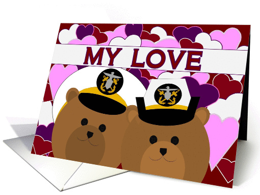 Love Sharing Our Lives/Navy Officer Couple/Across the Miles card