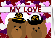 Love Sharing Our Lives/Navy Chief Couple/Across the Miles card