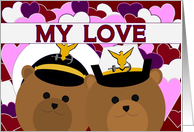 Love Sharing Our Lives/Coast Guard Officer Couple/Across the Miles card