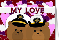 Love Sharing Our Lives/Coast Guard Enlisted Couple/Across the Miles card