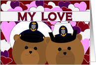 Love Sharing Our Lives/Coast Guard Chief Couple/Across the Miles card
