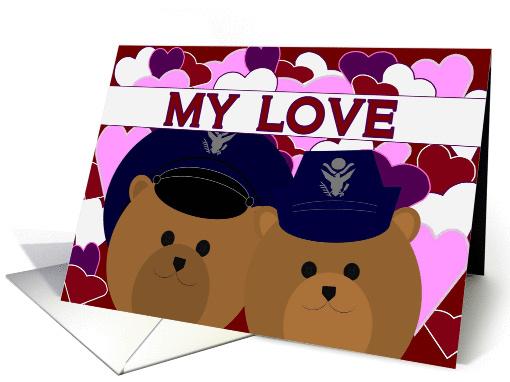Love Sharing Our Lives/Air Force Officer Couple/Across the Miles card
