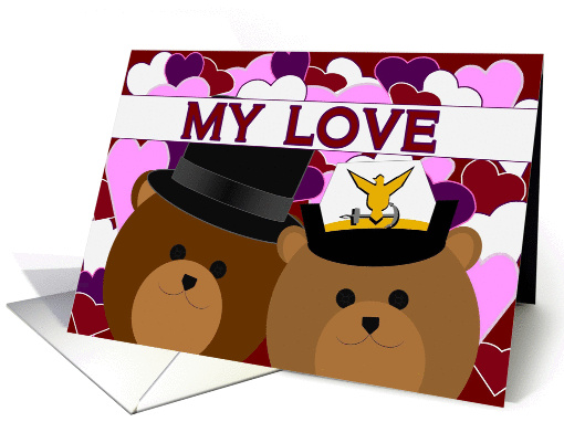 Love Sharing Our Lives/ To Coast Guard Officer Wife card (1147528)