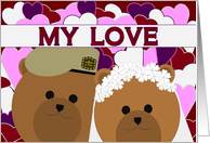 Love Sharing Our Lives/ To Army Ranger Husband card