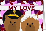 Love Sharing Our Lives/ To Army Officer Husband card