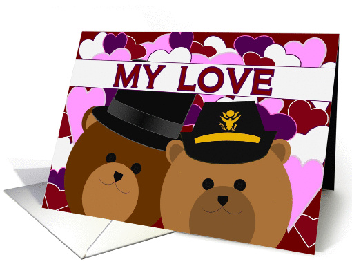 Love Sharing Our Lives/ To Army Officer Wife card (1147552)