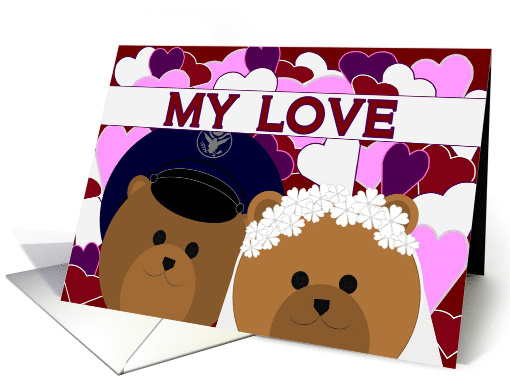 Love Sharing Our Lives/ To Air Force Enlisted Husband card (1147562)