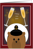 Happy New Year! To Navy Enlisted Sailor - Male card