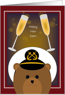 Happy New Year! To Navy Chief - Male card