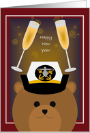 Happy New Year! To Navy Officer - Female card