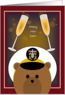 Happy New Year! To Navy Officer - Male card