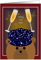 Happy New Year! To Navy Sailor - Working Uniform Cap card