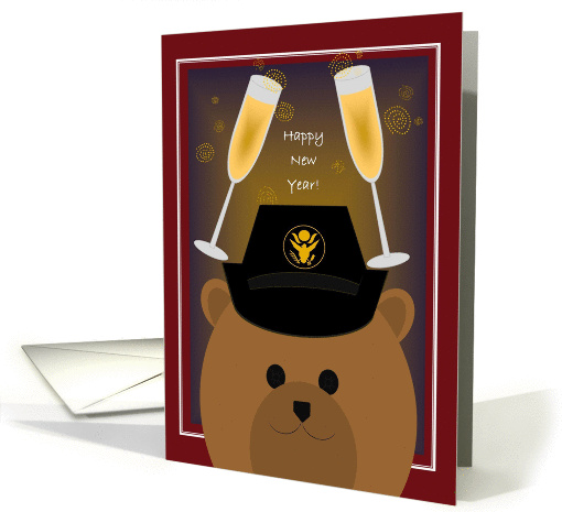 Happy New Year! To Army Soldier - Female card (1148792)
