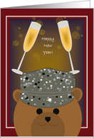 Happy New Year! To Air Force Airman - Working Uniform Cap card
