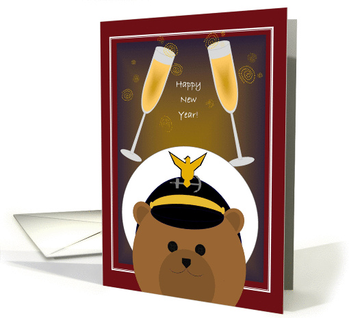 Happy New Year! To Coast Guard Officer - Male card (1148820)