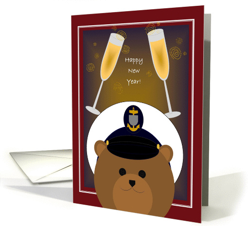 Happy New Year! To Coast Guard Chief - Male card (1148830)