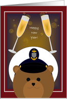 Happy New Year! To Coast Guard Chief - Male card