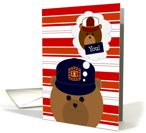 Cute E.M.T. Thinking of Grandson card (1150144)