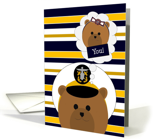 Navy Officer (Male) Thinking of Daughter card (1150160)