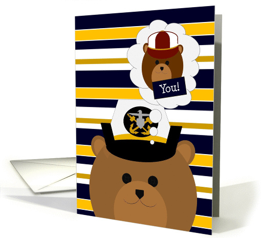 Navy Officer (Female) Thinking of Son card (1150164)