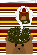 Working Uniform Army Soldier -Son, I Believe in You! Encouragement card