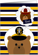 Navy Officer/Male - Son, Feel Better Soon! card