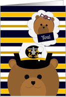 Navy Officer/Female - Daughter, Feel Better Soon! card