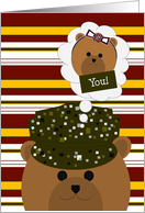 Working Uniform Army Soldier - Daughter, Feel Better Soon! card