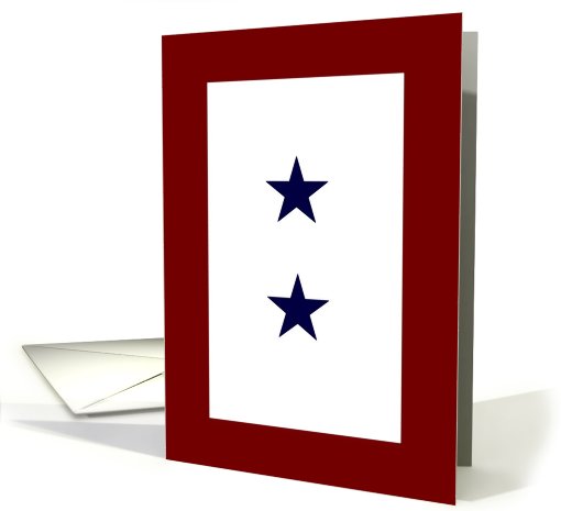 Two Blue Stars Flag - Thank You card (790630)