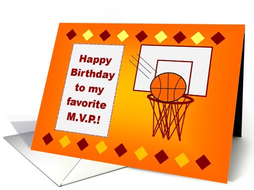 Happy Birthday my favorite M.V.P.! - basketball card (792535)