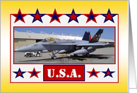 U.S.A. - FA-18 VFA-113’s Painted Lady - Thank You for Your Military Service card