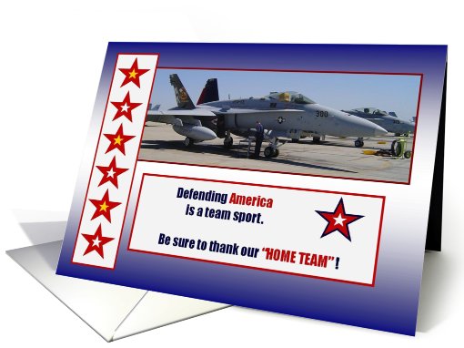Navy FA-18 Plane Captain - Thank You card (794114)